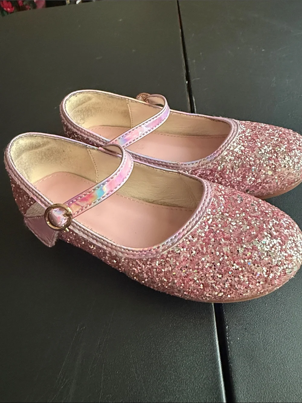 Girls' Sparkle Mary Jane Shoes - Pink Glitter